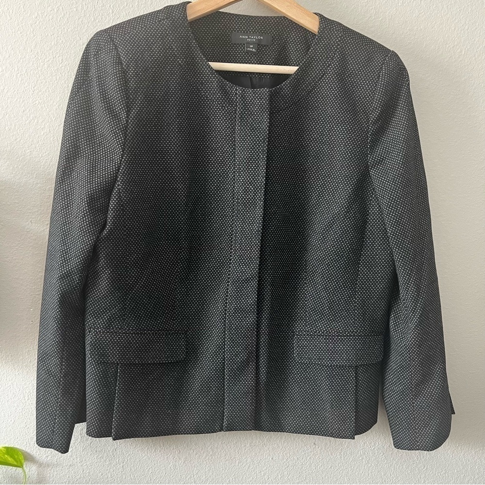 Ann Taylor Black Textured Jacket